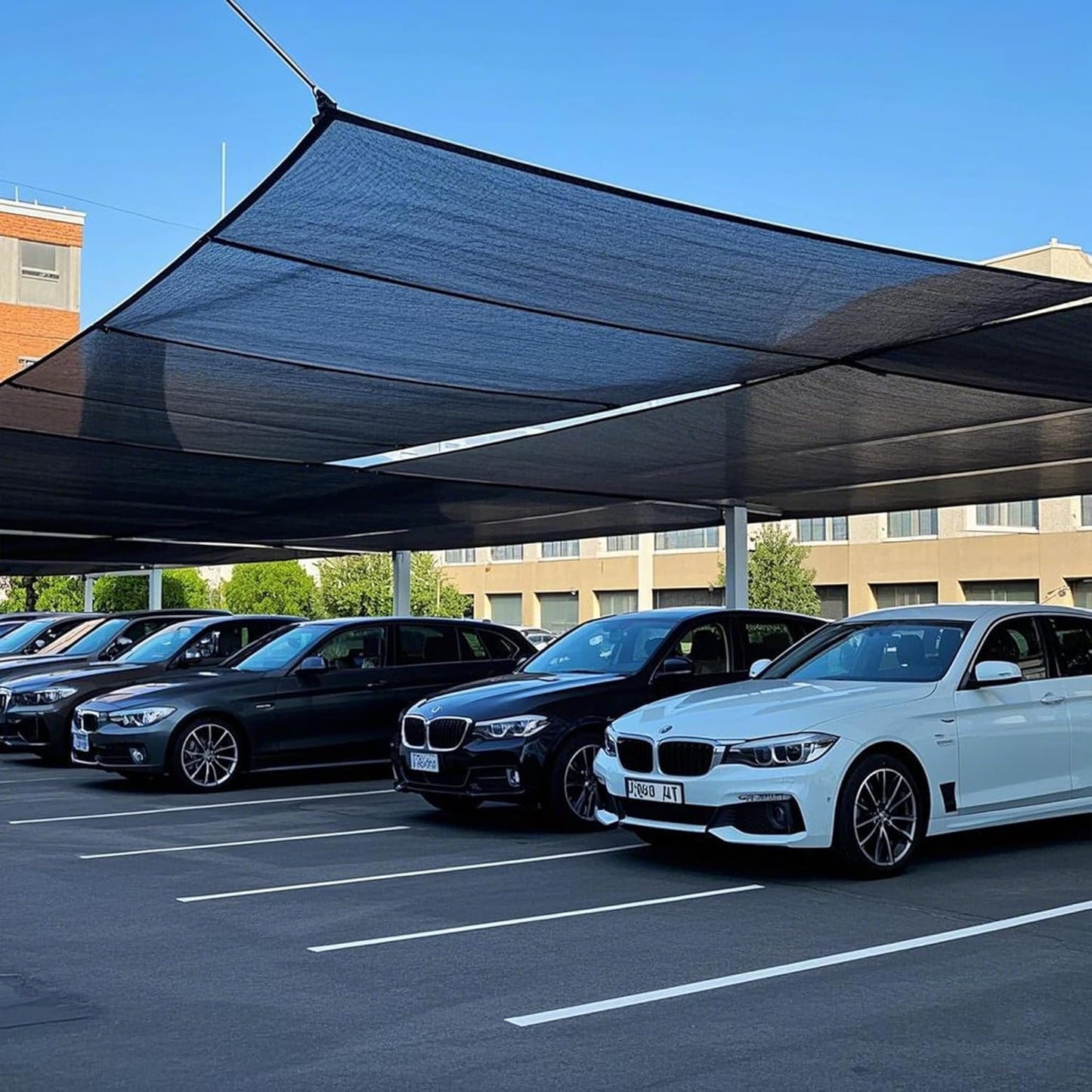 winemana 70% Black Shade Cloth, 6.6 x 10 FT Mesh Tarp with Grommets, Garden Sunblock Shade Cloth Shading Antifreezing for Plants Cover, Greenhouse, Barns Kennel, Patio, Tomatoes