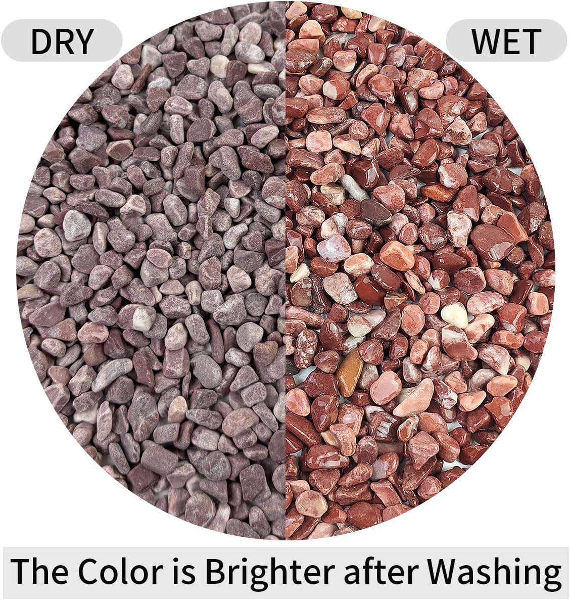 10 lbs Pebbles for Plants, 3/8 Inch Pea Gravel Stones Decorative Red River Rocks for Succulent, Cactus, Landscaping, Vases, Terrarium, Aquarium, Potted Top Dressing and Outdoor Garden