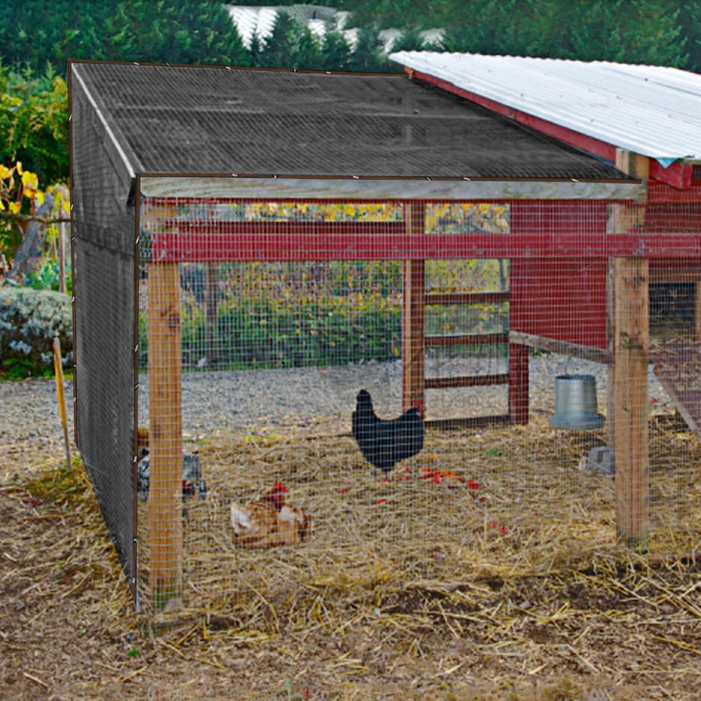 winemana 40% Black Shade Cloth, 3.3 x 6.6 FT Durable Mesh Tarp with Grommets, Resistant Garden Sun Shade Netting, Shading Antifreezing for Pergola, Greenhouse, Plants Growing, Chicken Coop