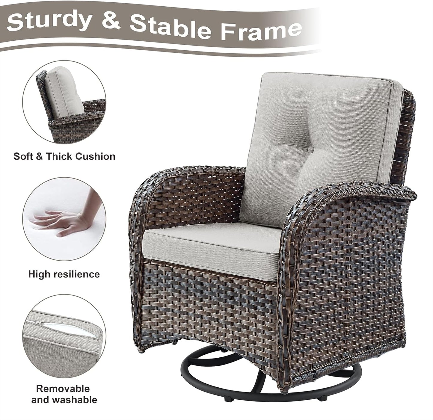 HUMMUH 9-Piece Outdoor Patio Furniture PE Wicker Patio Conversation Set,High Back Patio Couch with Ottomans Coffee Tables Outdoor Chairs for Backyard,Porch,Deck