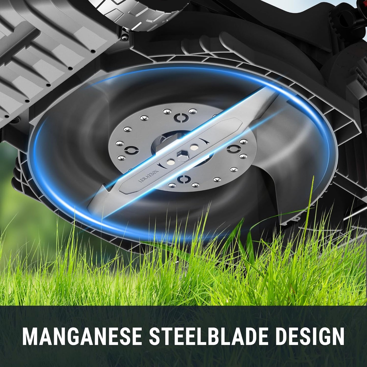 EWORK 40V 13-Inch Electric Lawn Mower Cordless, Brushless Motor, 5 Height Adjustment with 2 x 20V 4.0Ah Batteries and Charger, Battery Powered Walk-Behind Lawn Mowers Suitable for Garden, Small Yards