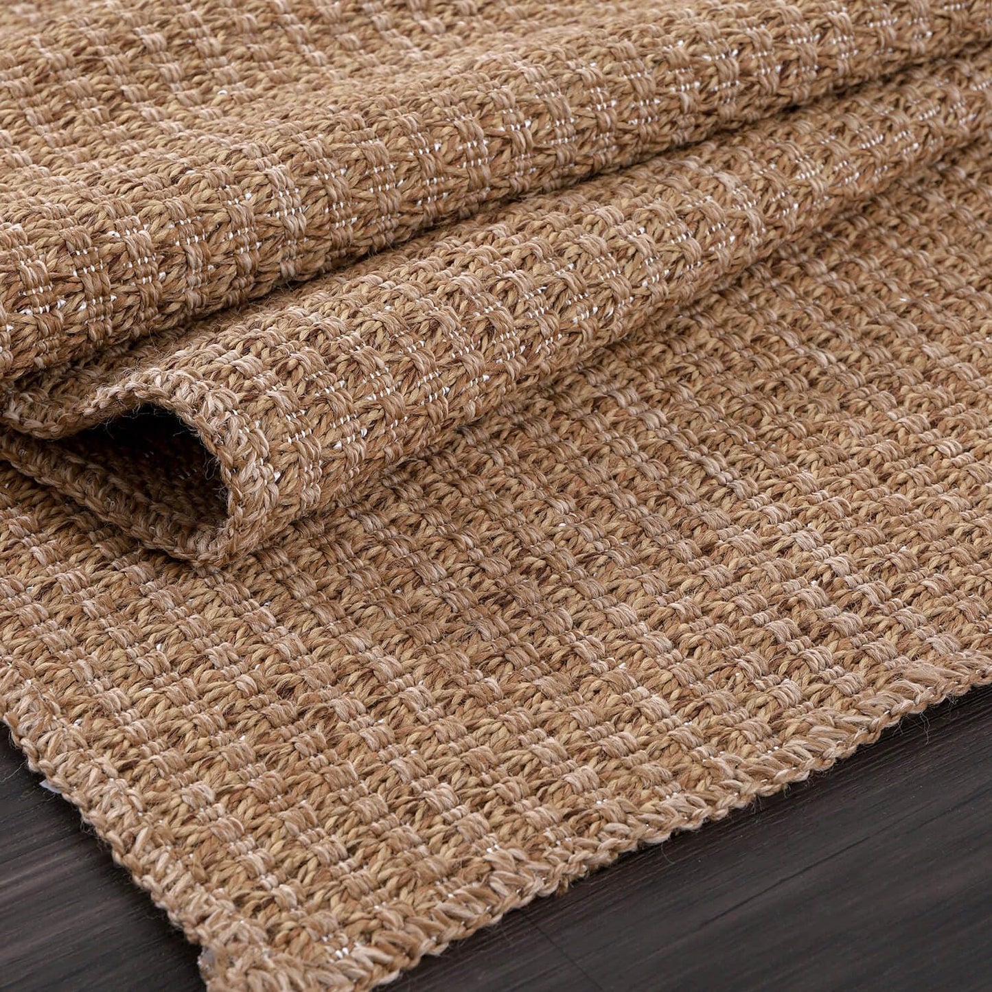 Easy Jute Door Mat 2x3 Indoor Outdoor Natural Rugs Solid Fiber Rug Woven Area Rug Boho Easy Clean Inside Carpet for Living Room Bedroom Dining Room Hallway or Outdoor Patio Porch (2 X 3 Natural)