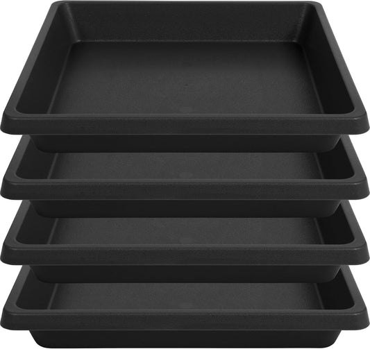 Plant Saucer 12 Inch Square 4 Pack 6 8 10 14 16 18 20 inch, Plant Saucers for Indoors and Outdoors, Saucers for Potted Plants, Planter Saucer, Plant Water Catcher Trays for Pots