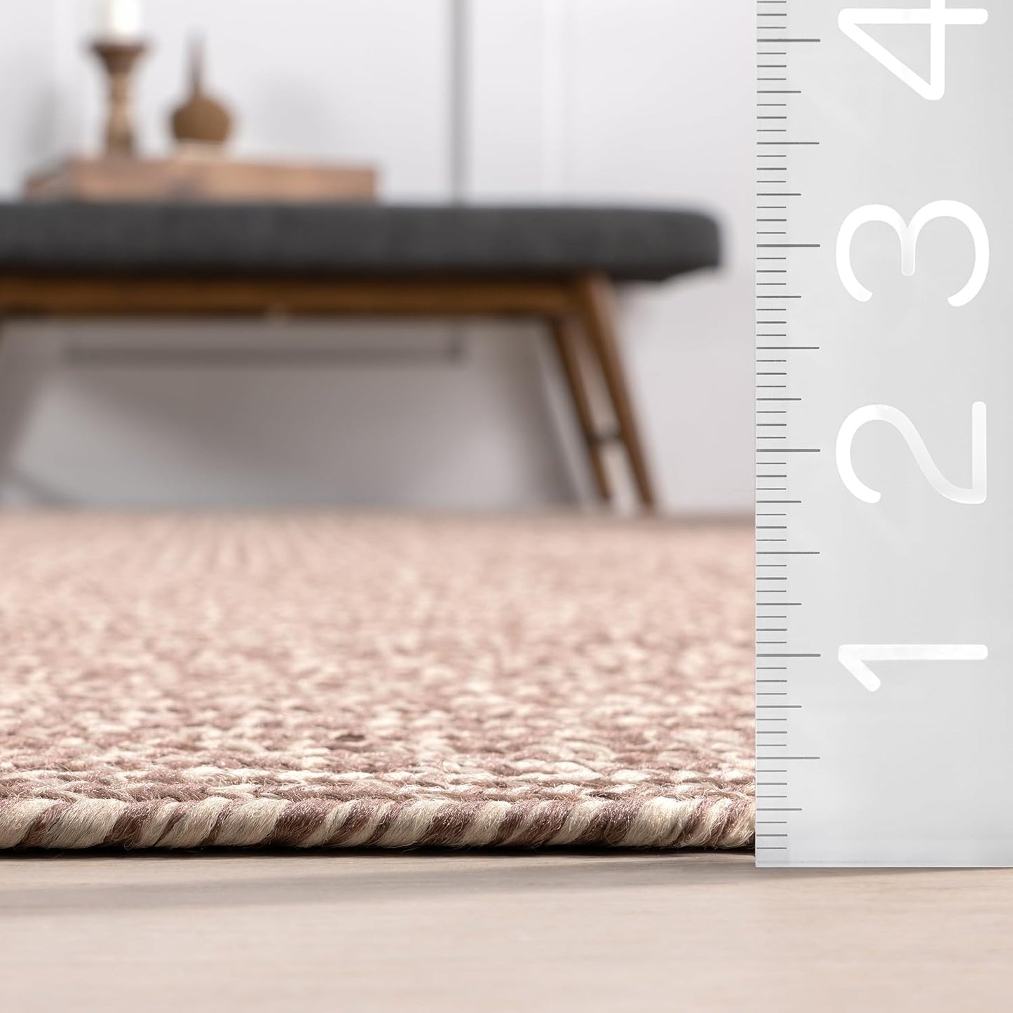 Nuloom Wynn Solid 2' x 8' Indoor/Outdoor Runner Rug for Living Room Patio Deck Front Porch Entryway Hallway, Brown