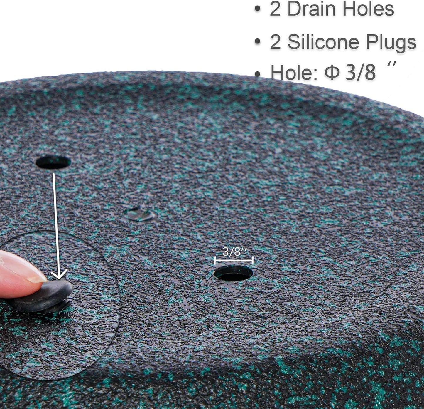 12 Inch 2 Pack Large Hanging Planters for Indoor Outdoor Plants, Plastic Hanging Basket Pots for House Plants Flowers, Black Speckles