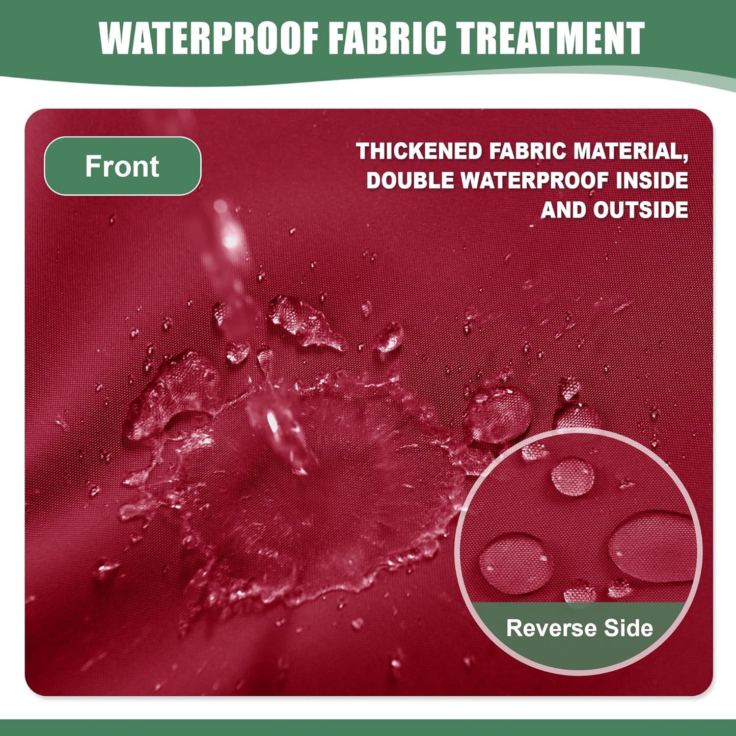 Chaise Lounge Cushions Outdoor - Waterproof and Fade Resistant Sun Lounger Replacement Cushions - Patio Lounger Pads with Removable Cover for Pool, Deck, Lawn, 80 x 26 x 3 Inch, Red