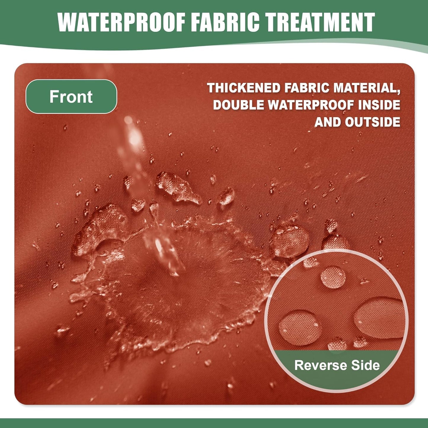 Chaise Lounge Cushions Outdoor - Waterproof and Fade Resistant Sun Lounger Replacement Cushions - Patio Lounger Pads with Removable Cover for Pool, Deck, Lawn, 80 x 26 x 3 Inch, Rust