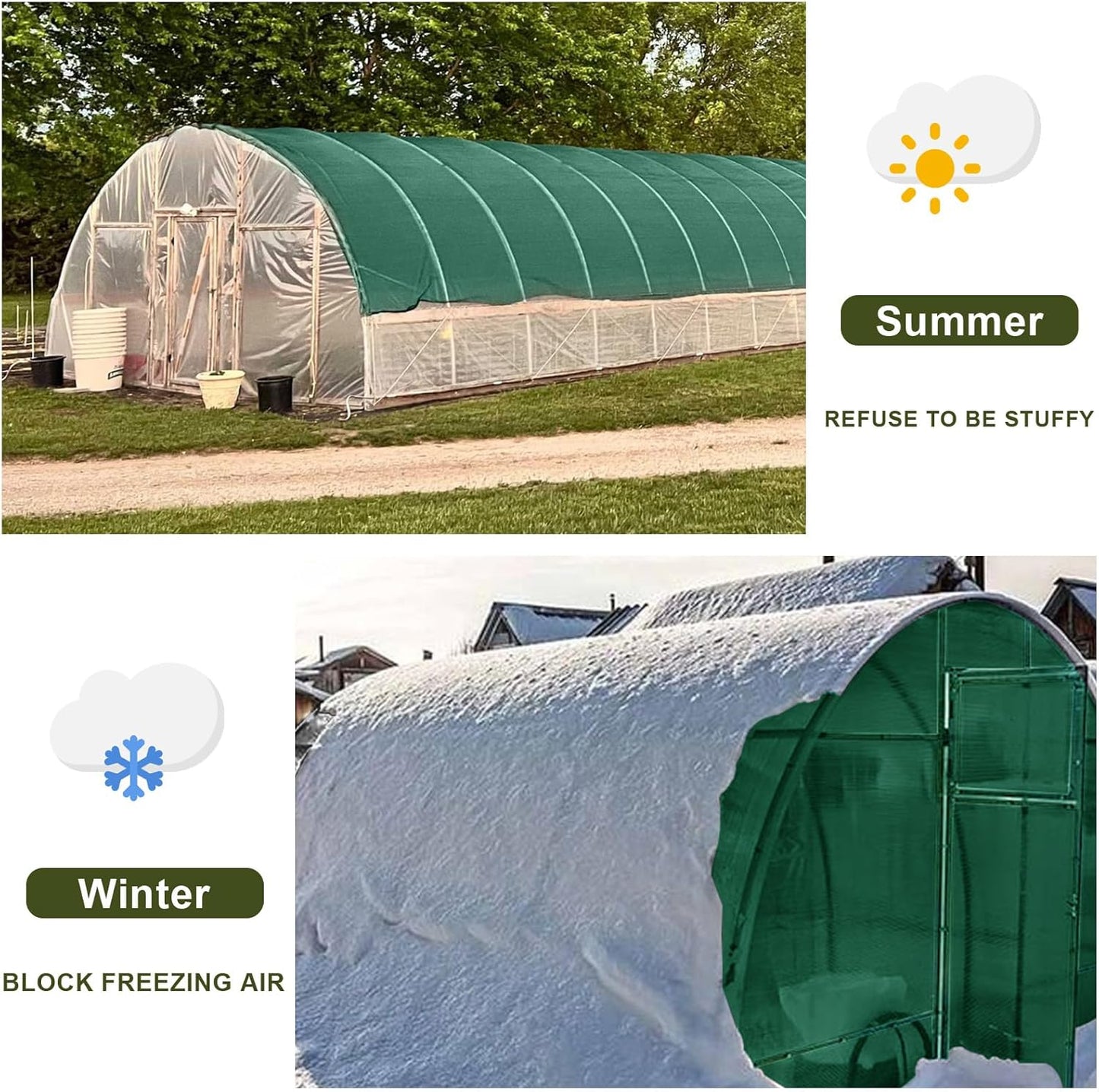 LOVE STORY 6.5x10FT 55% Green Shade Cloth Sun Shade Net with Grommets Sunblock Net Mesh Tarp for Garden,Plants Cover,Greenhouse and Patio