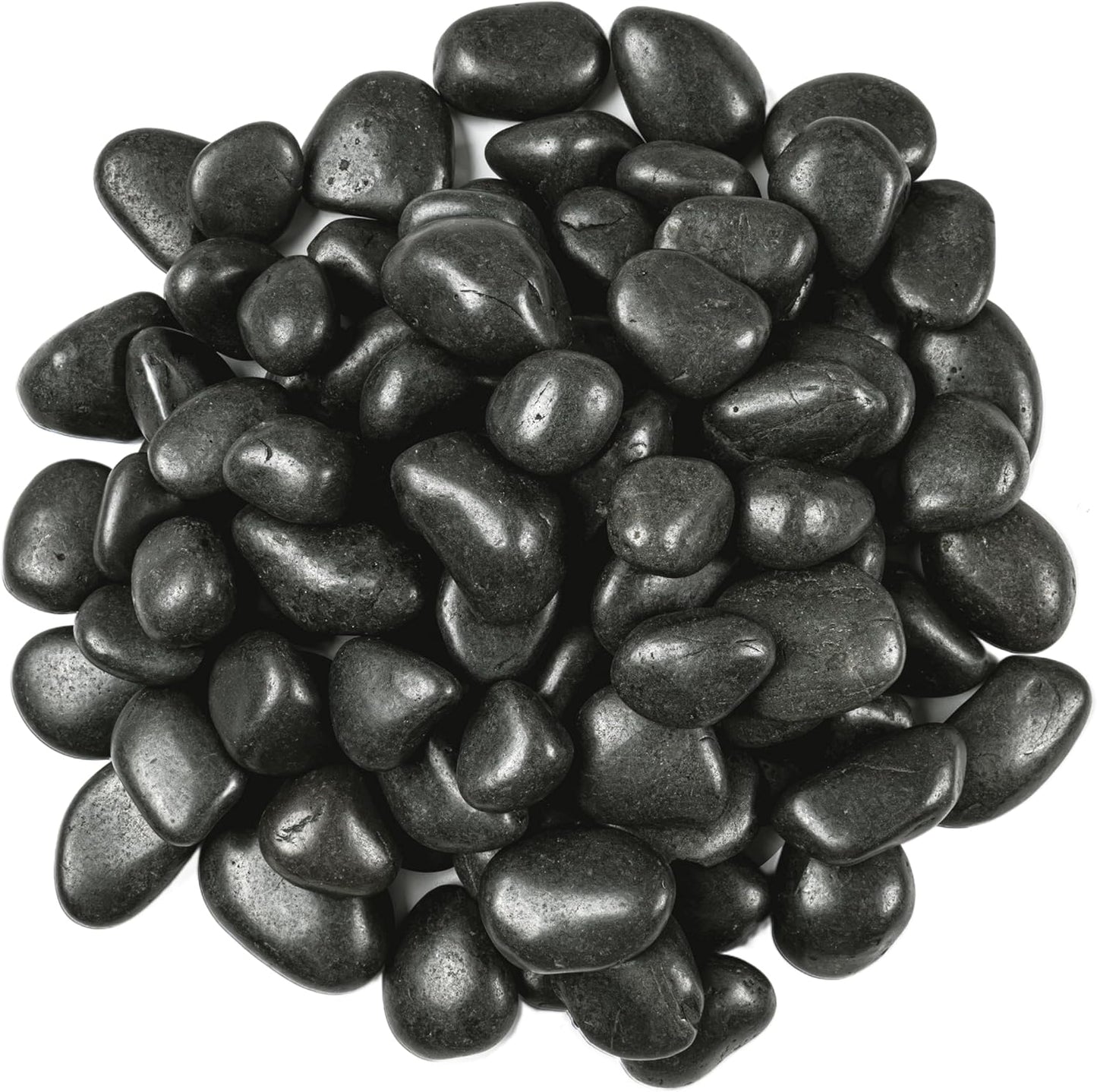 MSI Decorative Polished Black Pebbles, 0.8 inch - 1.2 inch, 40 lb. Bag