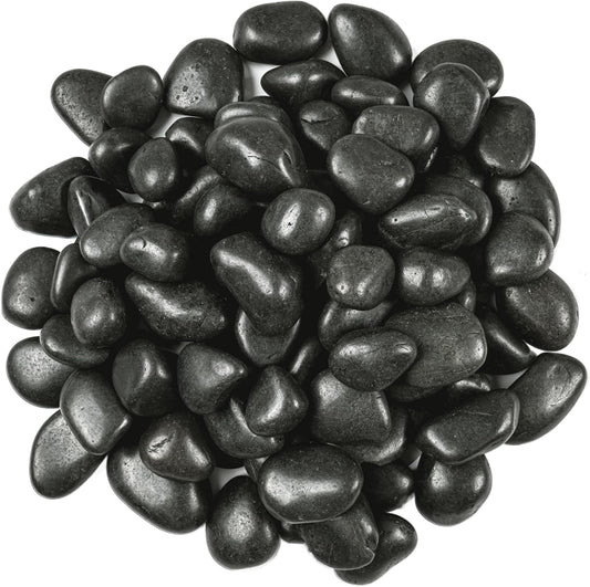 MSI Decorative Polished Black Pebbles, 0.8 inch - 1.2 inch, 40 lb. Bag