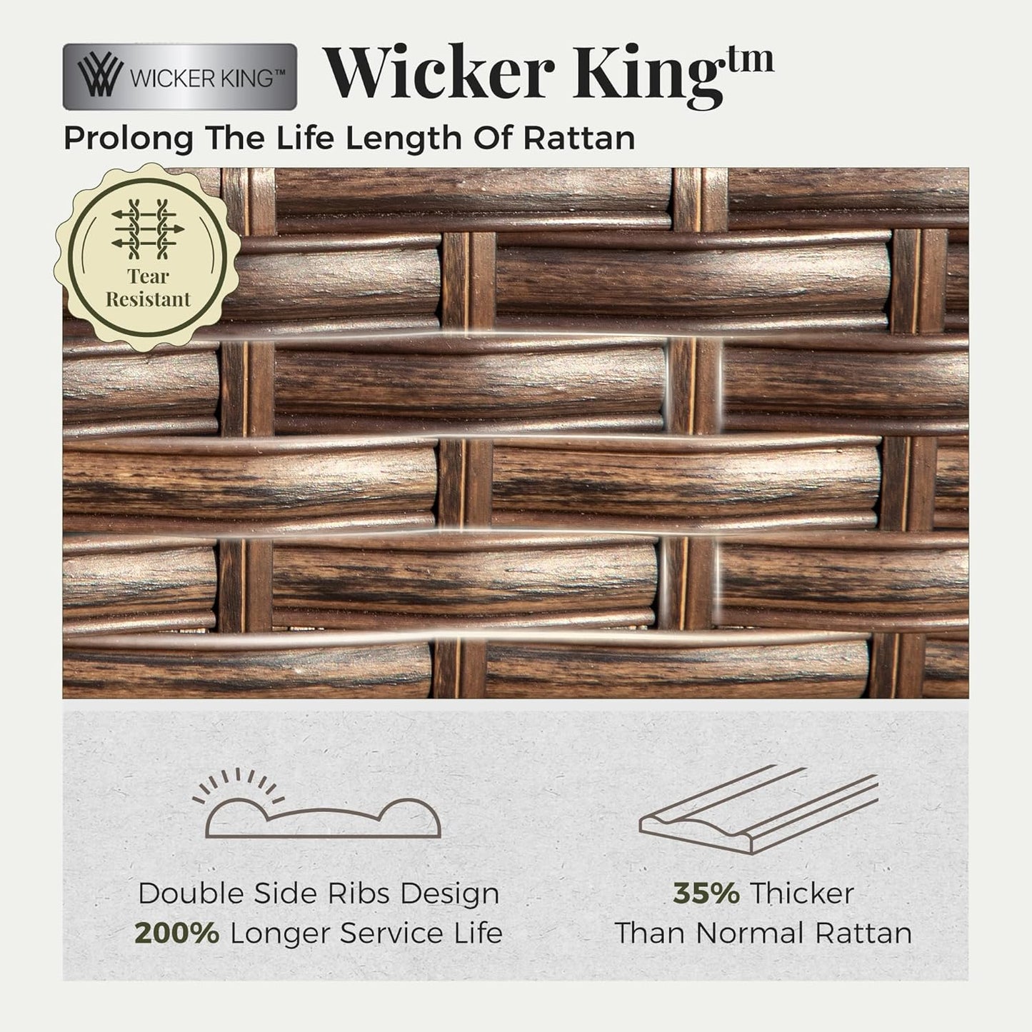 Patio Furniture Sofa, 3-Seat Patio Sofa Steel Frame Outdoor Sectional Couch with Deep Seating and 5.75” Cushions for Lawn Backyard Porch Deck, Navy Blue