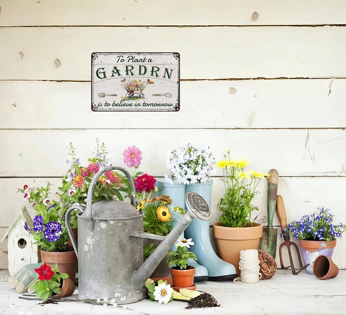 Bestylez Gardening Gifts To Plant A GARDRN Vintage Gardening Signs for Home GARDRN Greenhouse Living Room Bedroom Yard Outdoor Decor 8X12 Inch (3377) , since the in hand item is showing GARDRN