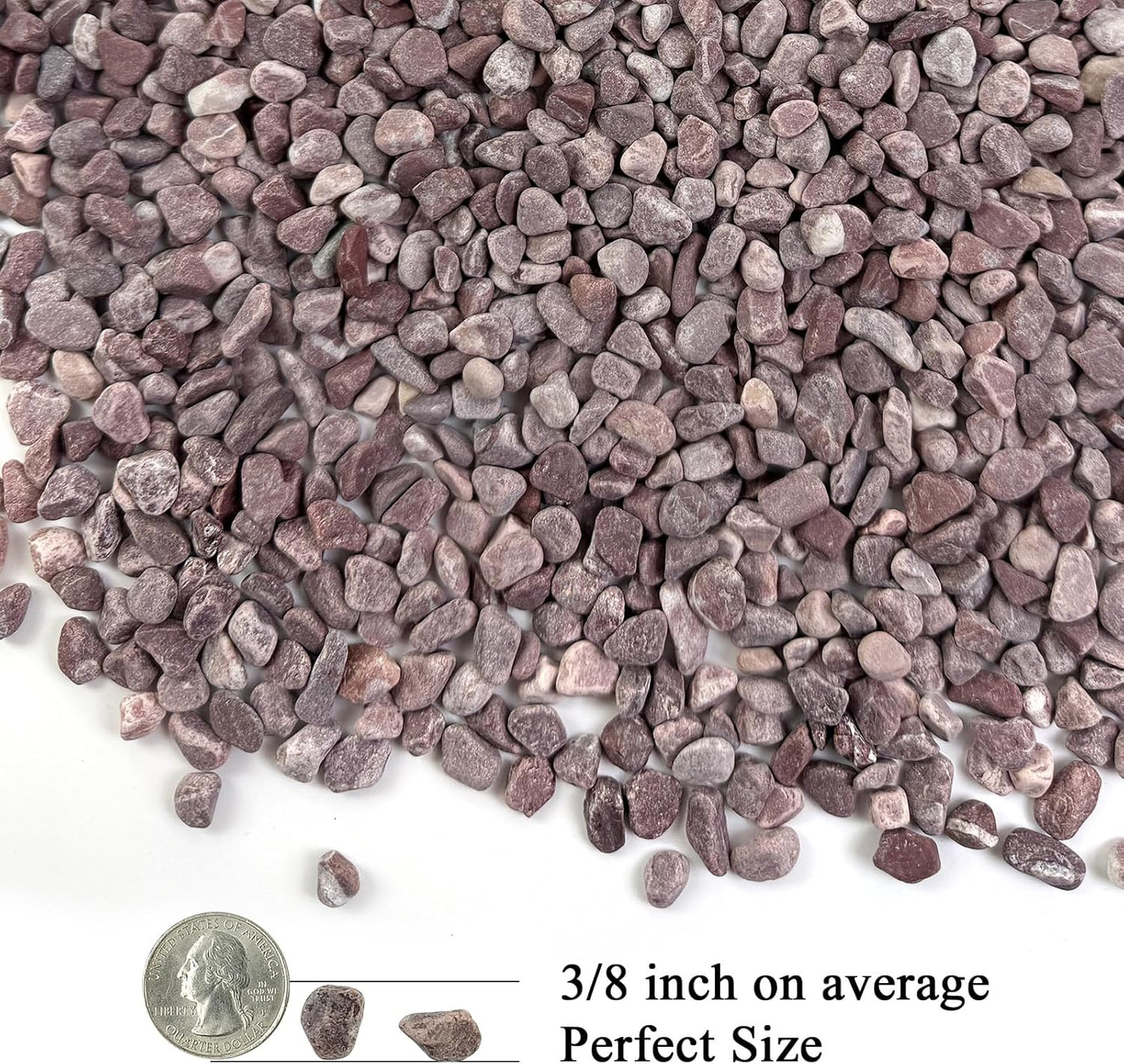 5 lbs Succulent and Cactus Pebbles for Indoor Plants, 3/8 Inch Pea Gravel Decorative Red River Rocks for Plants, Vases, Terrarium, Aquarium, Potted Top Dressing and Outdoor Landscaping Stones