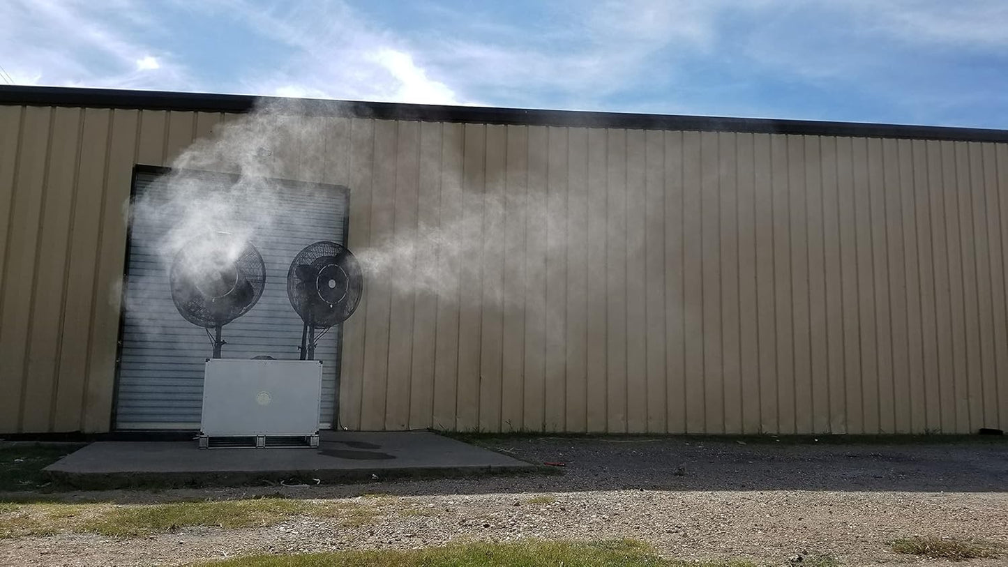 Black 18 Inch Misting Fan - Patio Outdoor Mist Fan For Residential, Restaurant and Commercial Use