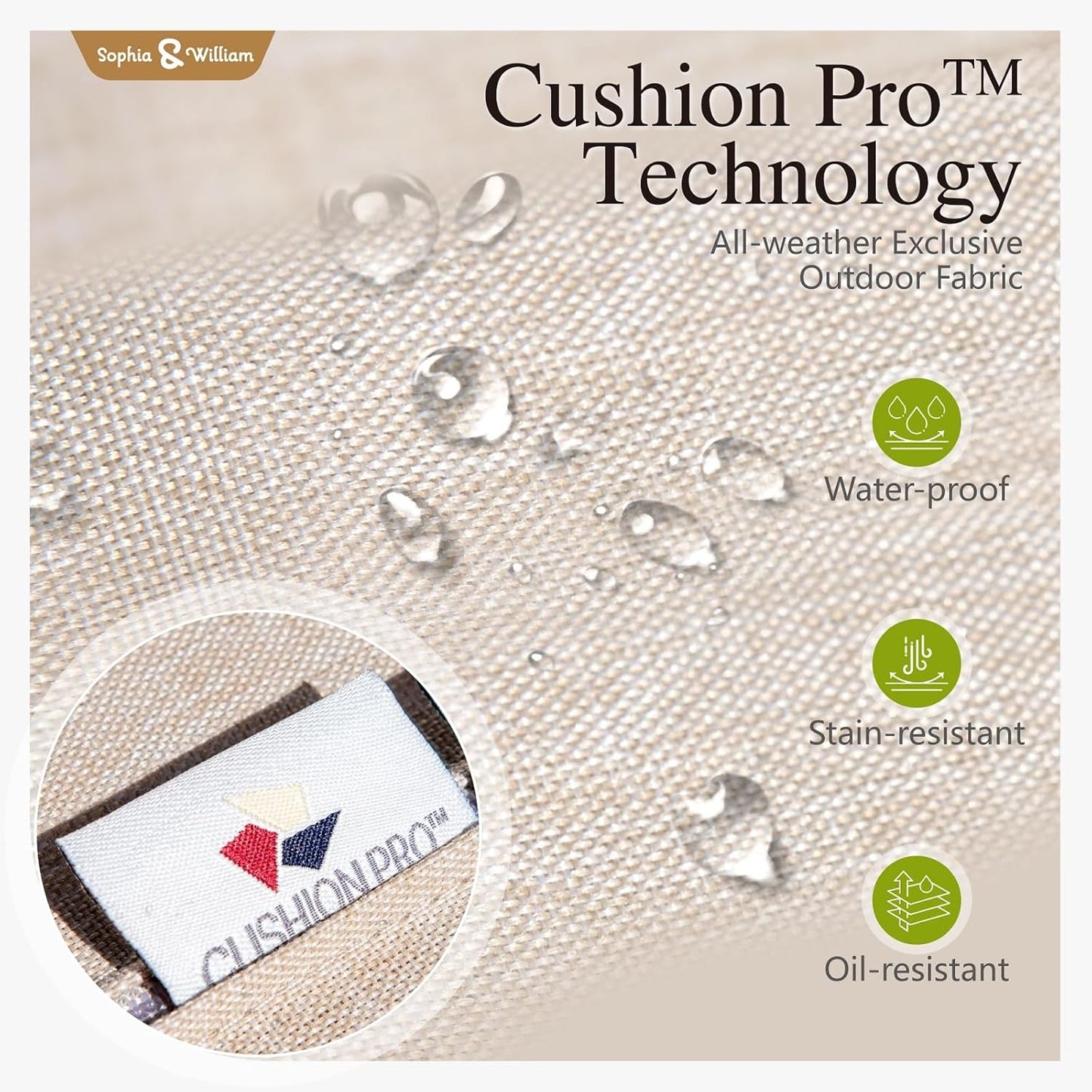 Sophia & William Patio Furniture Set with Fire Pit Table, 9 Piece Half Moon Outdoor Wicker Sectional Sofa Set, Rattan Conversation Set with 56-Inch Fire Pit Table for Backyard, Deck, Pool(Beige)