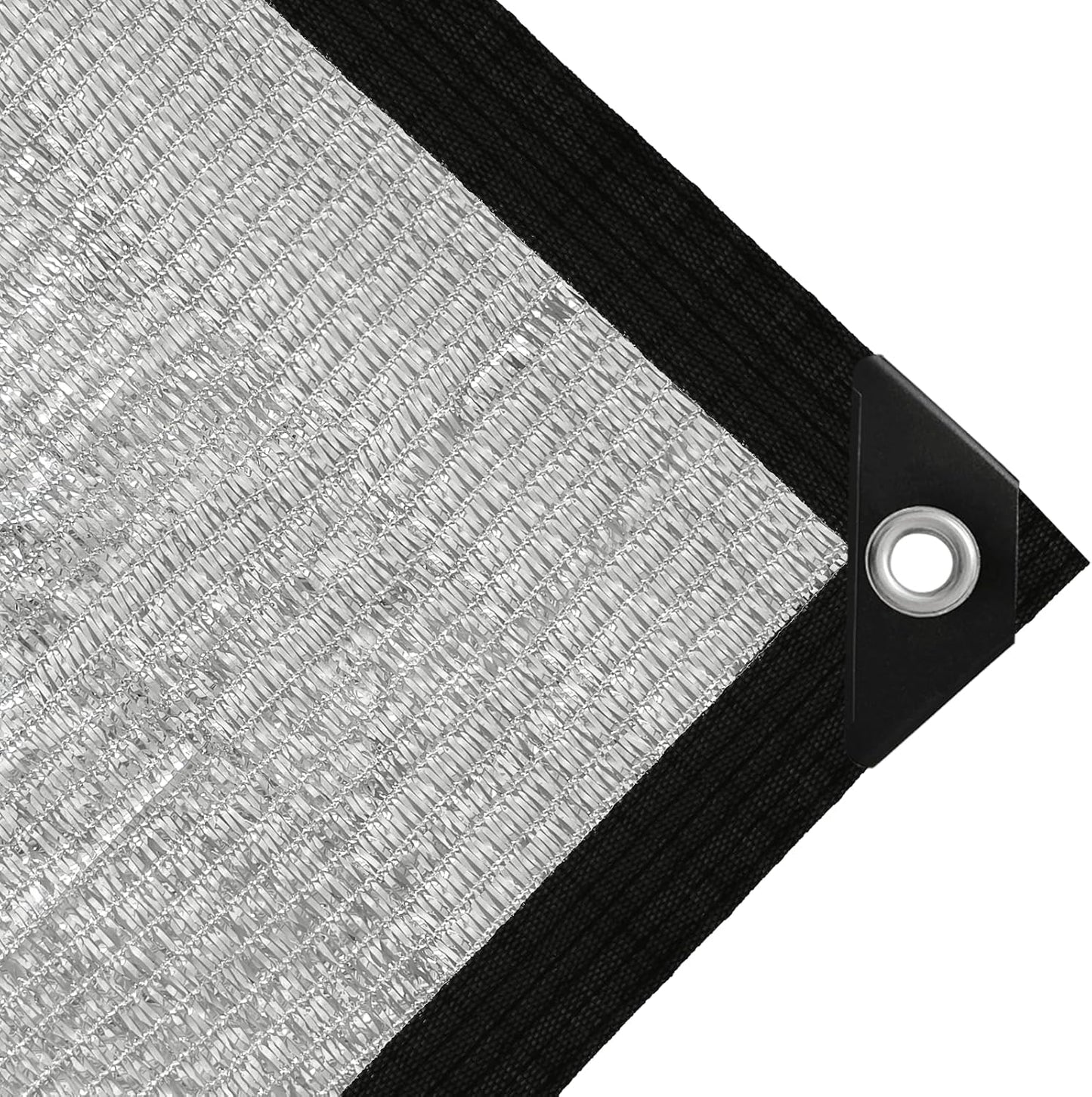 Shade Cloth-80% Aluminum Sunblock Neting,Durable Mesh Tarp with Grommets,Shade Cloth for Garden,Car, Outdoor Pergola,Greenhouse,Chicken Coop and Dog Kennel(Silver)