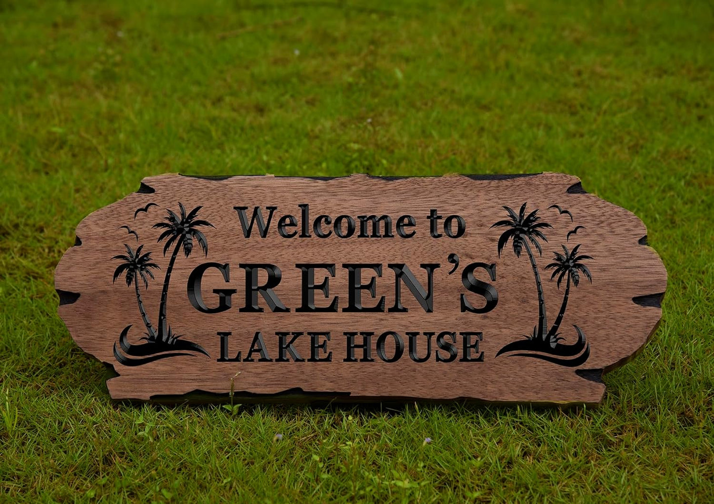 Custom Wood Sign,Personalized Cabin Sign - Custom Carved Wood Sign for Rustic Outdoor and Home Wall Decor