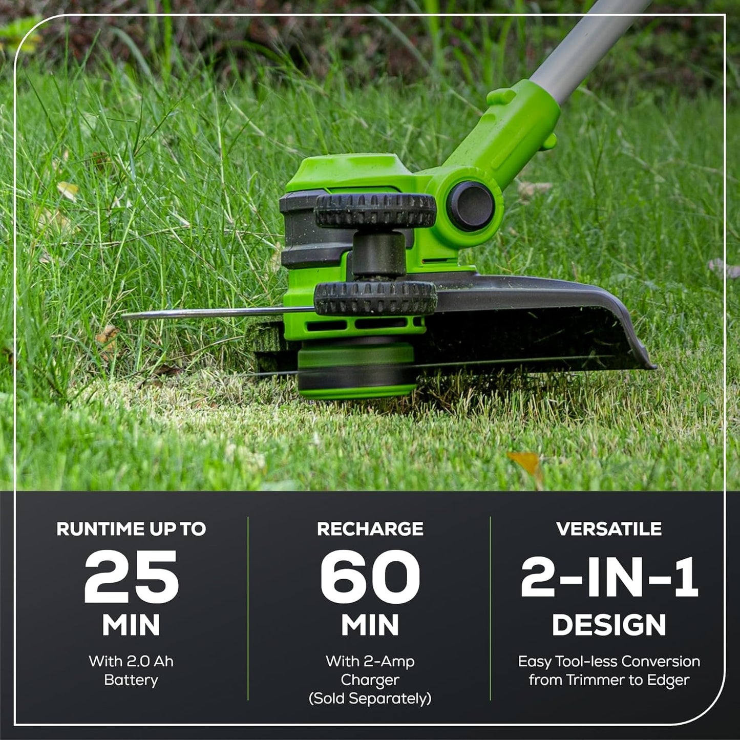 Greenworks 40V 13-Inch Cordless String Trimmer/Edger and Leaf Blower Combo Kit + 3 Bonus Spools, 2.0Ah Battery and Charger Included