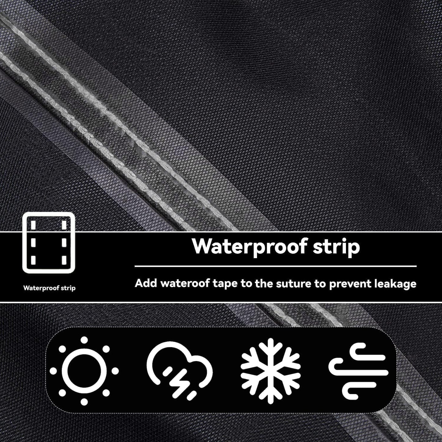 Outdoor Prep Table Cover- Heavy Duty Waterproof Cover for Outdoor Wicker Bar Cart, Compatible with 48 Inch Outdoor Beverage Serving Cart and Storage Cabinet Black