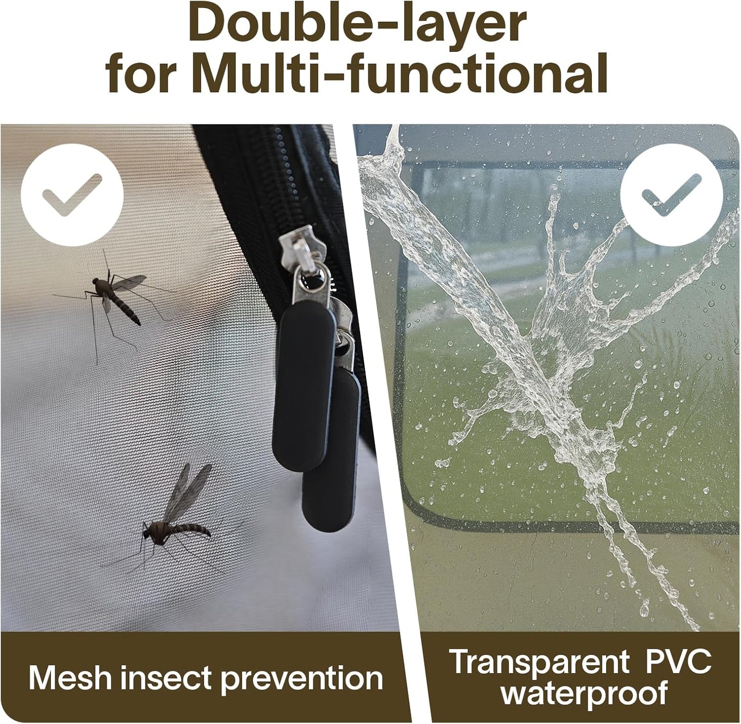 Alvantor Screen House Gazebo, 6-10-15 Person Pop Up Igloo Screened Canopy Tent with Mosquito Netting Sides, Instant UV Resistant Sun Shelter for Garden, Patio, Backyard