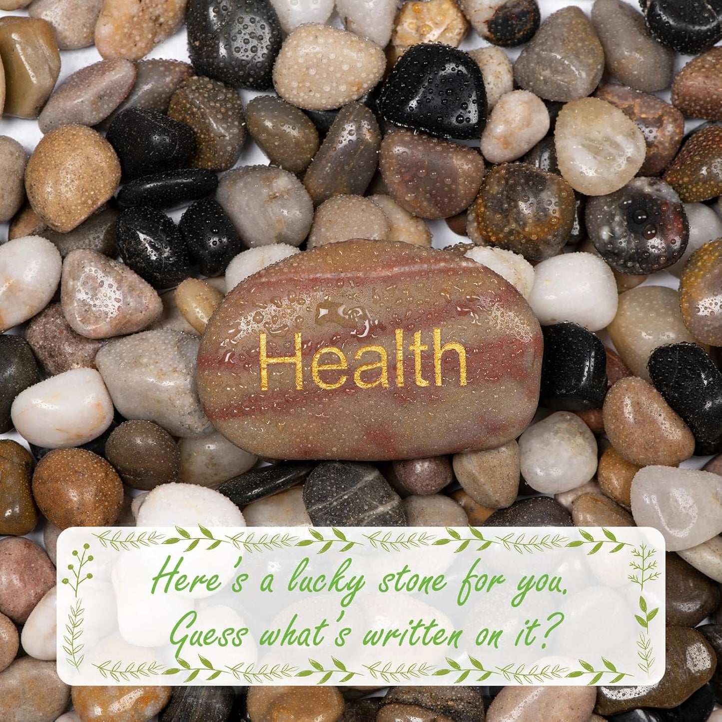 11lbs Natural River Rocks, Polished Pebbles for Plants Garden, 0.3-0.8 inch Decorative Peach Stones, Ideal for Fish Tank, Vases, Crafting, Home Decor and Garden Landscaping Rocks,Mix