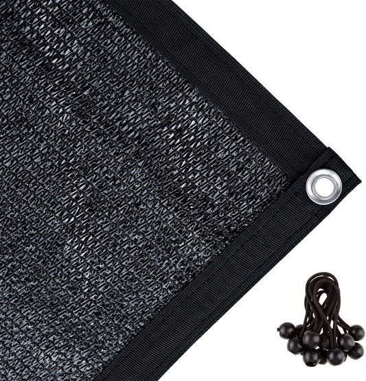 Agfabric 70% Sunblock Shade Cloth with Grommets for Garden Patio 10’ X 12’, Black