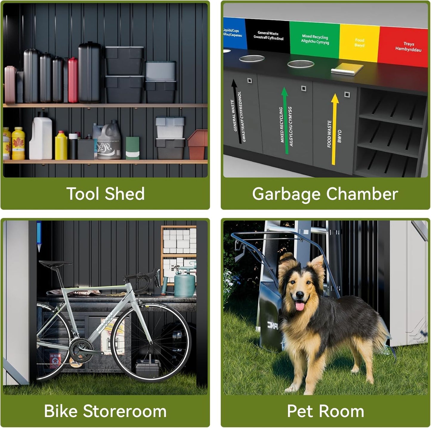 COMHOMA Shed Outdoor Storage Shed Metal,Lockable Doors Tool Sheds with Sloping Roof,Steel Garden Shed with Air Vent for Backyard,Patio,Lawn,Poolside (Grey, 5'*3')