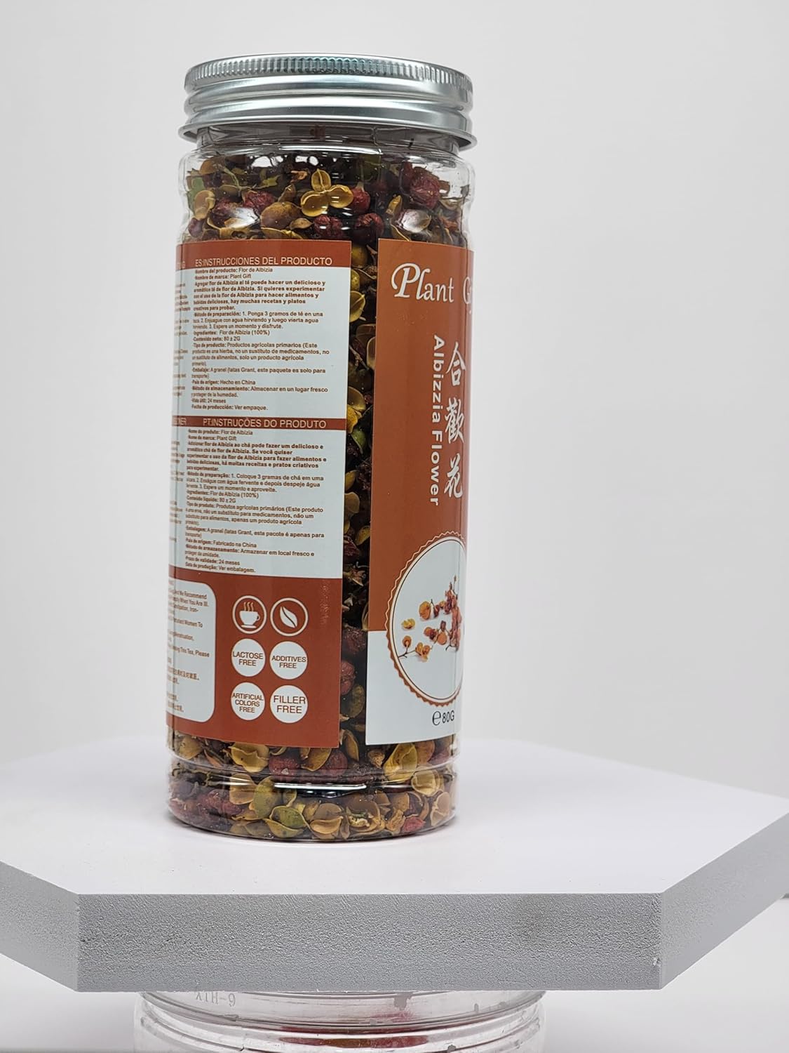 Plant Gift Albizia Flower Julibrissin Blooming Tea, HE HUAN HUA Loose Leaf Chinese Health Tea 80g / 2.82oz