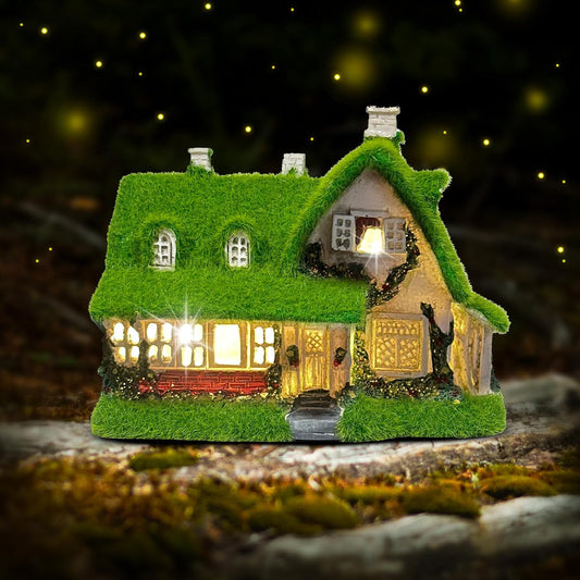 Solar Garden Outdoor Statue Light - Fairy House Lawn Decoration for Patio, Balcony, and Yard - Unique Gift for Any Occasion