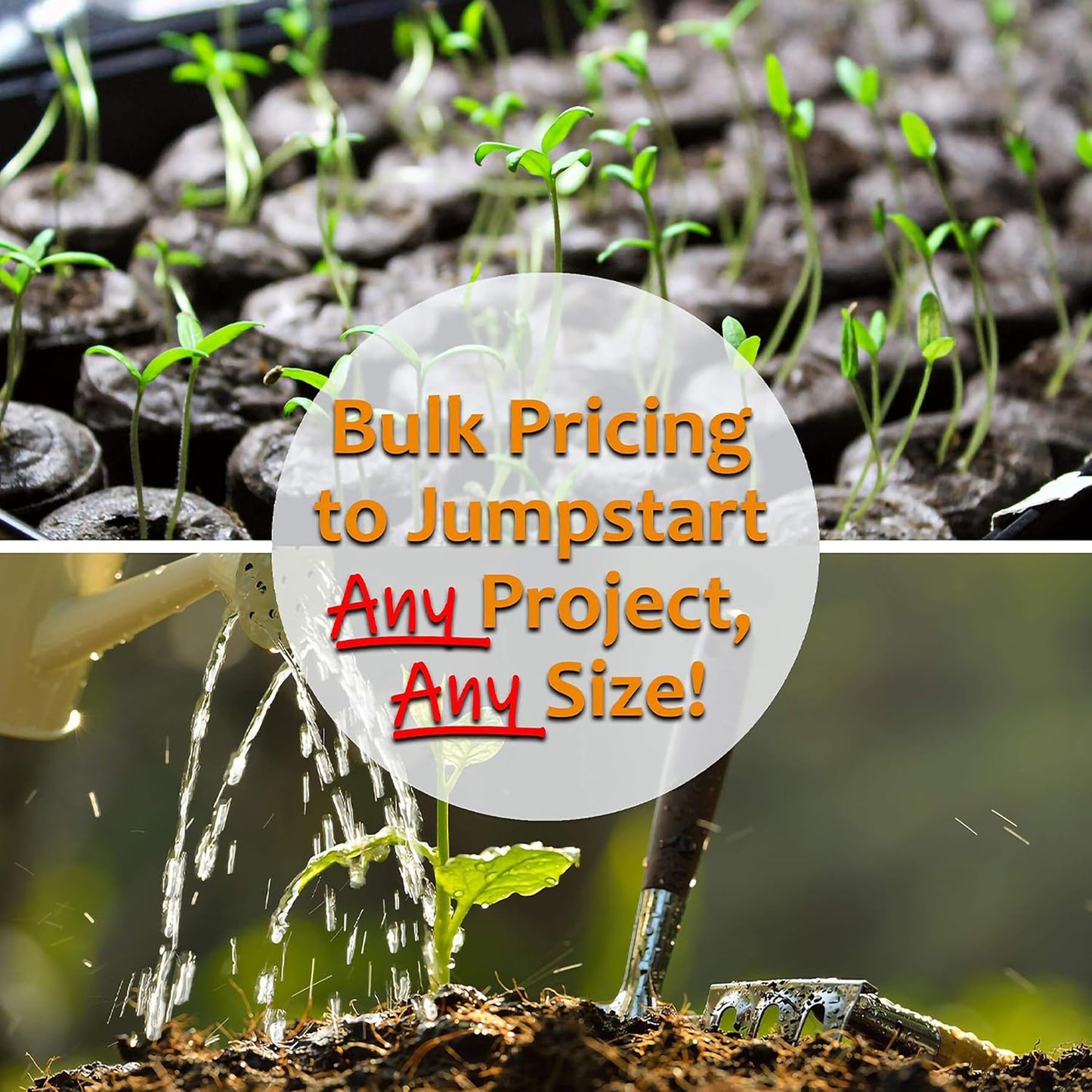 Handy Pantry Black Plastic Garden Tray Inserts - 10 Sheets of 18 Planting Pot Cells Each - 3x6 Configuration - Perforated - Nursery, Greenhouse, Gardening