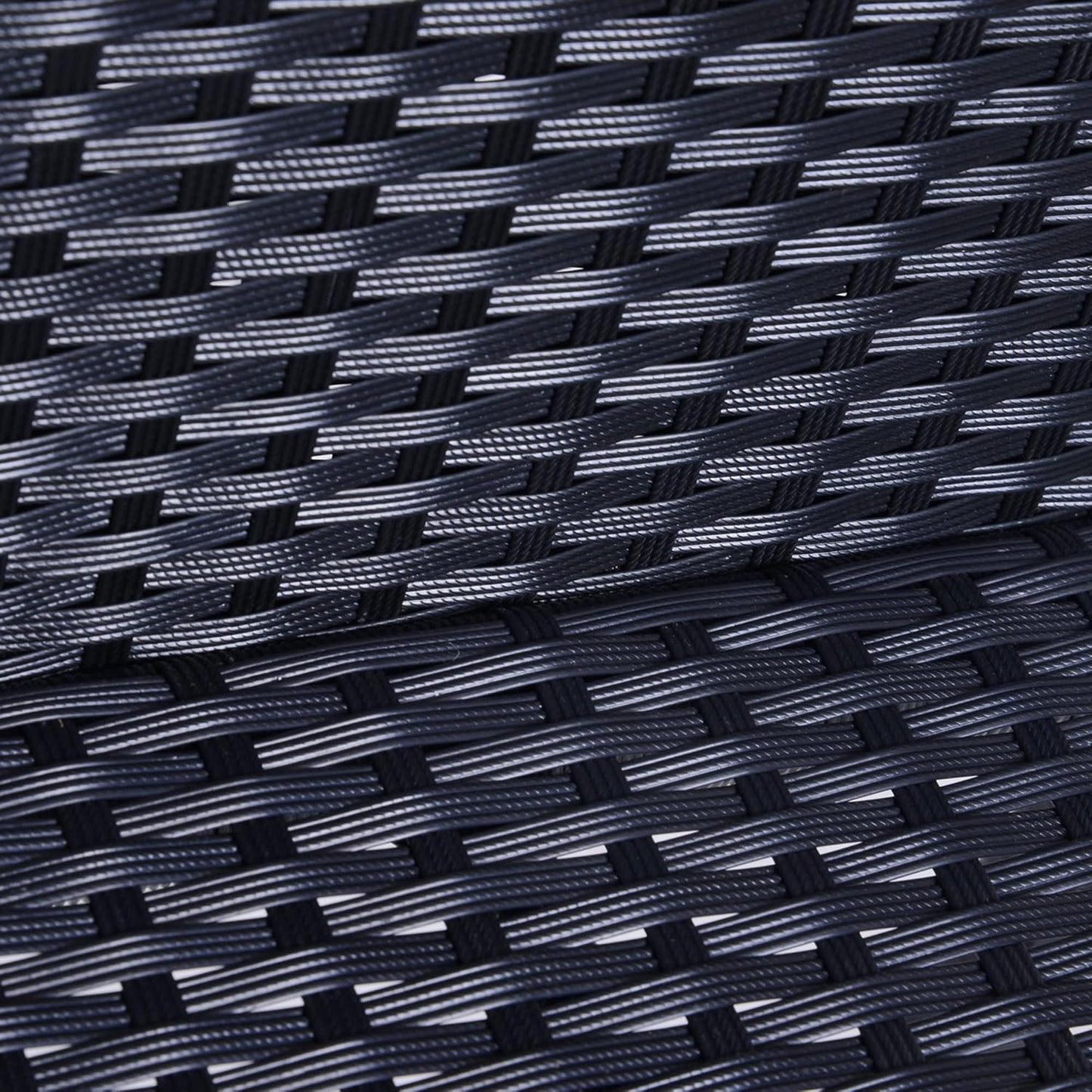 Outsunny 3pcs Rattan Bar Set with Glass Top Table, 2 Bar Stools for Outdoor, Patio, Garden, Poolside, Backyard