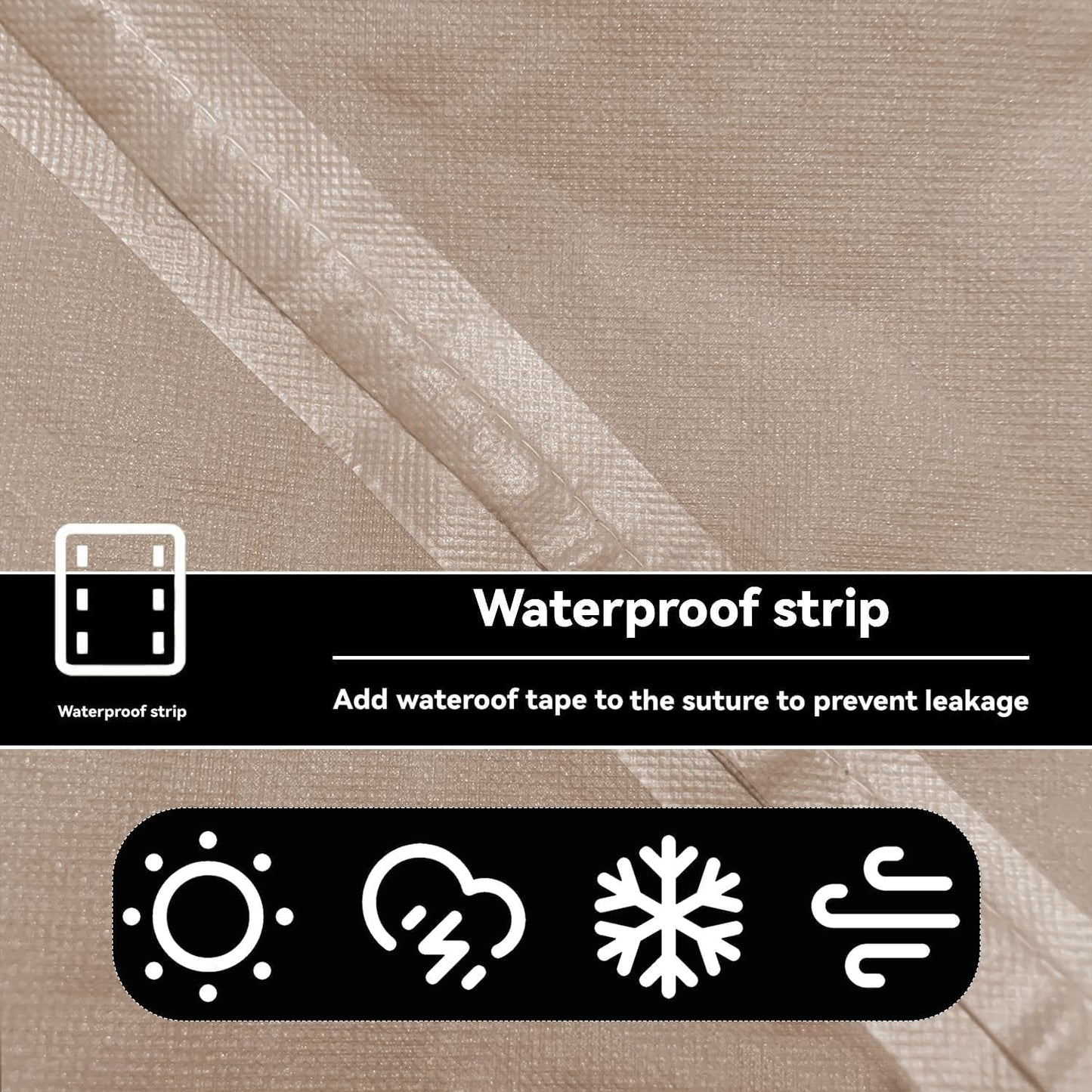 Outdoor Pizza Oven Table Cover - Heavy Duty Waterproof Cover for Ooni Large Table,Khaki