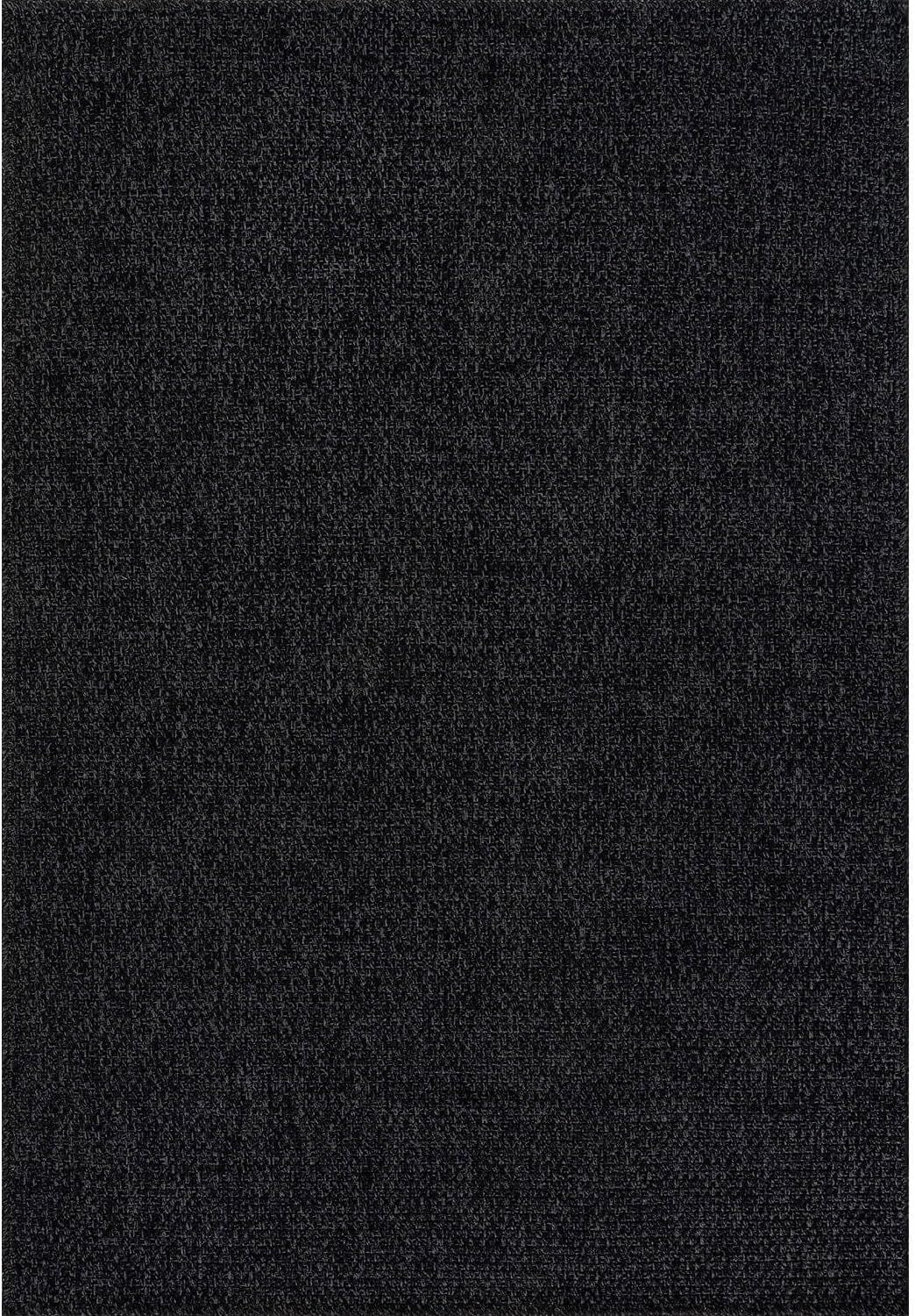 Easy Jute Rug 8x10 Indoor Outdoor Natural Rugs Solid Fiber Rug Woven Area Rug Boho Easy Clean Inside Carpet for Living Room Bedroom Dining Room Hallway or Outdoor Patio Porch (8 X 10 Dark Grey)