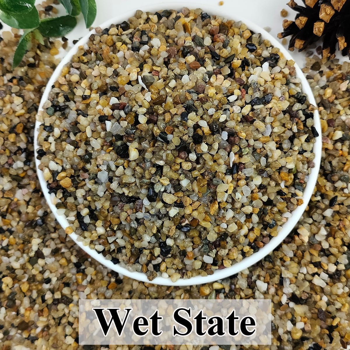 10lbs Aquarium Gravel, 1/8"(2-4mm) Natural River Rocks Succulent Cactus Pea Gravel for Plants, Fish Tank, Decorative Pebbles for Gardening, Flower Pots, Vase Fillers, Landscaping