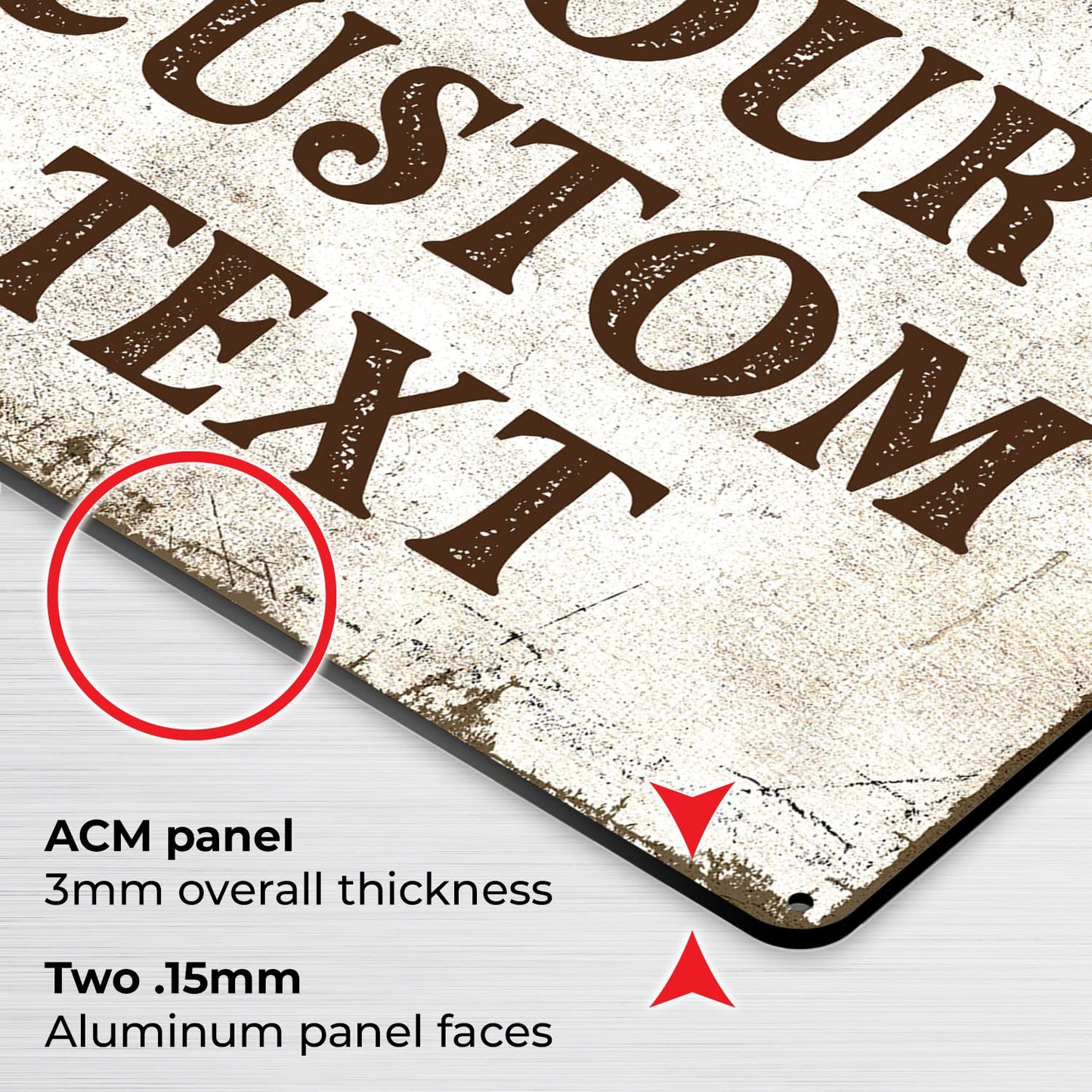 Rustic Custom Sign, Personalized Metal Signs, Gift for Him Men Dad, Man Cave, Indoor and Outdoor Use 12x18 Inches, ACM, Fade Resistant, Made in USA