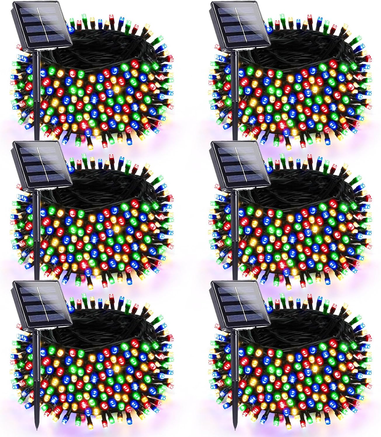 Solar Christmas Lights, Super Bright 270FT 480 LED Solar Lights String with 8 Lighting Modes, Outdoor Waterproof Green Wire Solar Mini Twinkle Light for Xmas Garden Decorations (Multi-Colored)