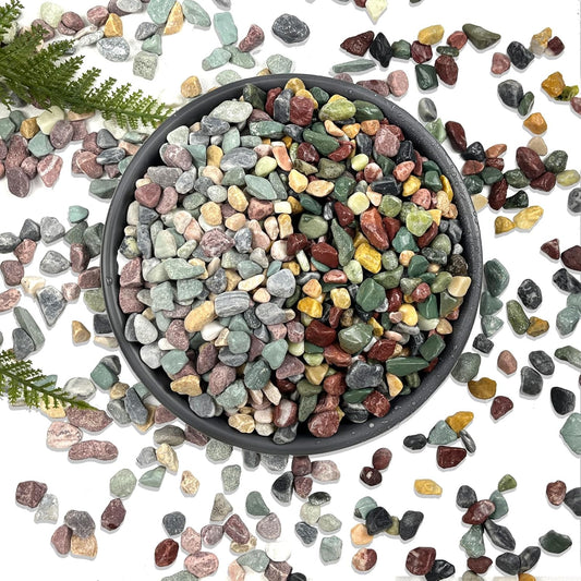 5LB Succulents Rocks for Plants Cactus Gravel Pebbles for Fish Tank 1/2 Inch Natural River Rocks for Vase, Aquarium, Landscaping,Bonsai,Terrarium Pebbles, Mixed Color