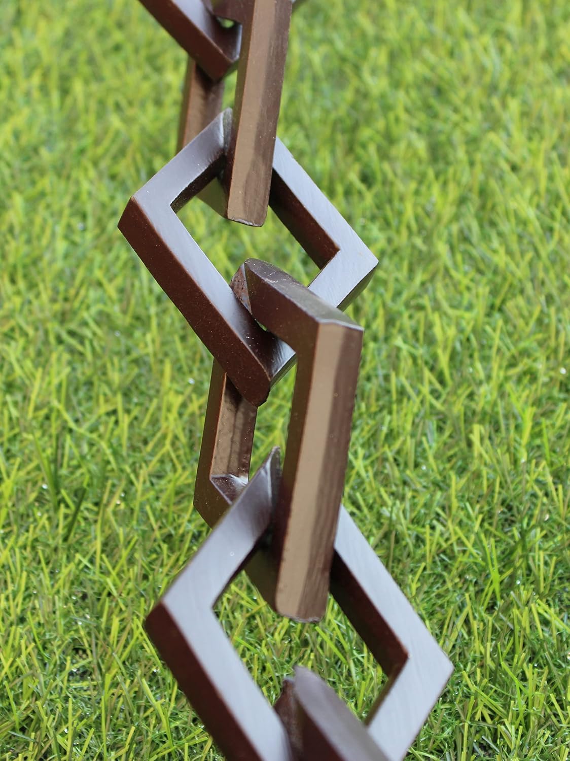 KAM Home Diamond Links Rain Chain with Installation Kit (Brown, 13)