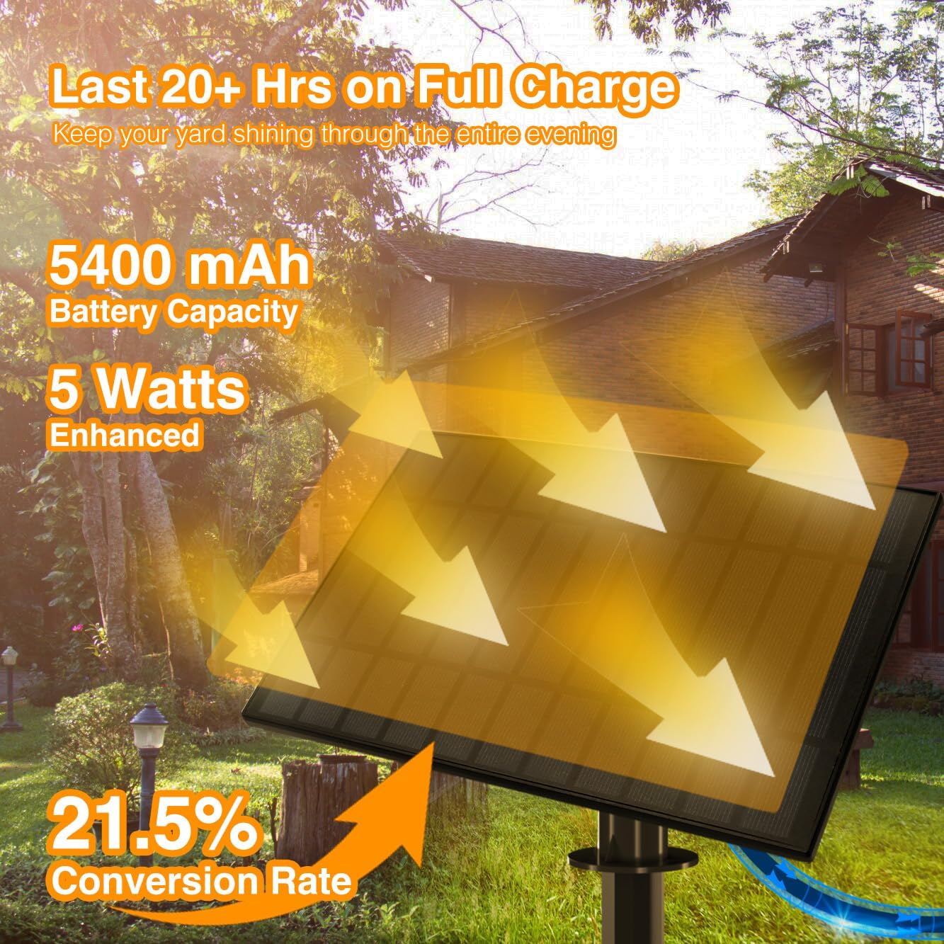 DAYBETTER 120ft Solar String Lights Outdoor Waterproof- 60 Bulbs 2700K Warm White, Energy-Saving Solar Powered, Weather Resistant for Patio, Garden, Yard, Pathway