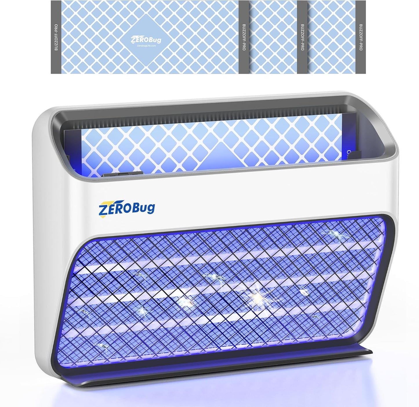 2025 Bug Zapper & Trap Indoor, 5X Catcher Rate Fly Killer, USB-C Powered Electric Mosquito Zapper with Long-Life UV LED, Fruit Fly Trap for Home, Kitchen, Bedroom, 1 Device & 3 Traps