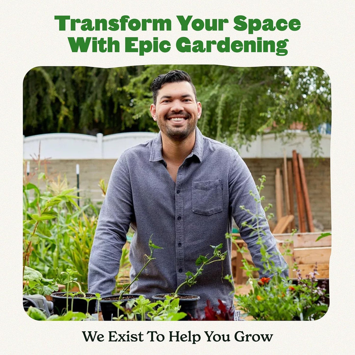 Epic Gardening Reusable Seed Starter Tray - 6 Cell/6 Seedling Starter Trays - Easy Watering, Indoor Greenhouse, Plant Starter, Gardener-Friendly for Seedlings | UV-Treated & BPA-Free - Sage Green