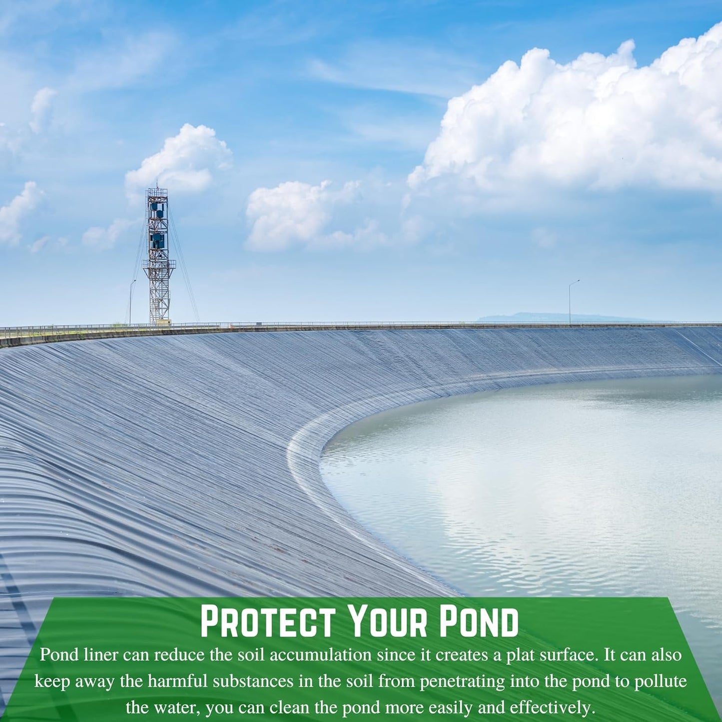 Farm Plastic Supply - 12 Mil String Reinforced Black/White Pond Liner - 12 Mil Fish Pond Liner, Pond Liners for Outdoor Ponds, Koi Ponds, Garden Fountain, Containment Liner (6' x 5')