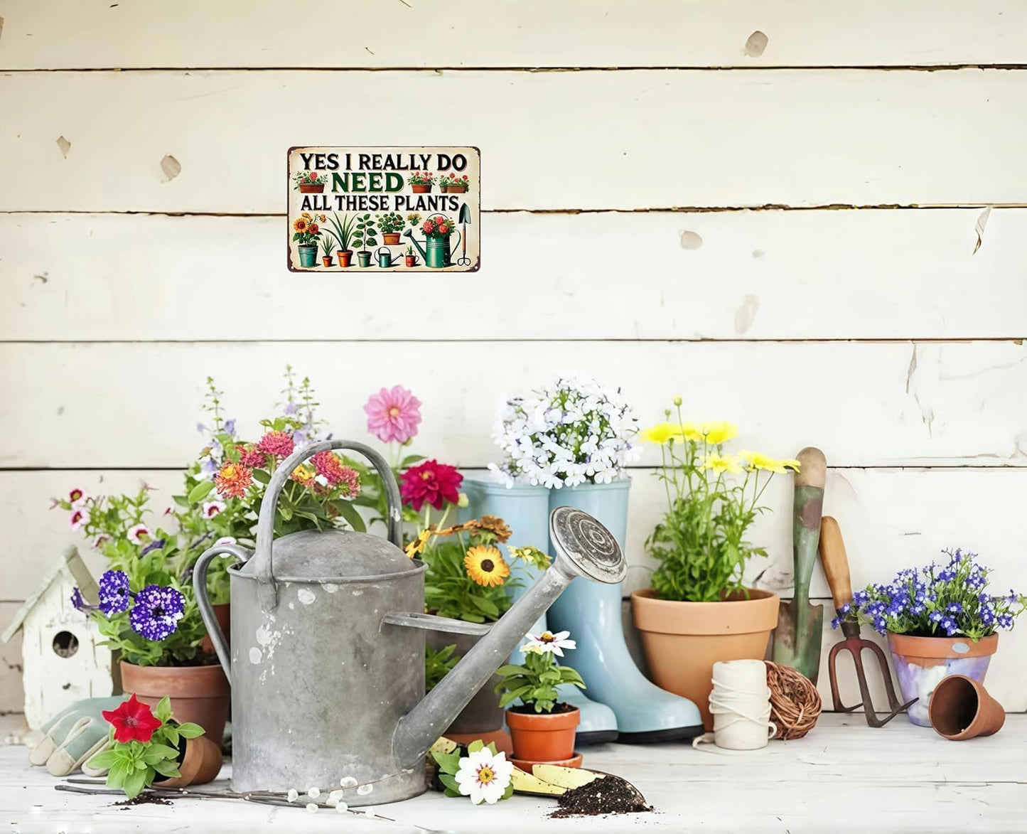 Bestylez Garden Gifts I Really Need All These Plants Vintage Gardening Signs for Home Garden Greenhouse Living Room Bedroom Yard Outdoor Decor 8X12 Inch (3362)