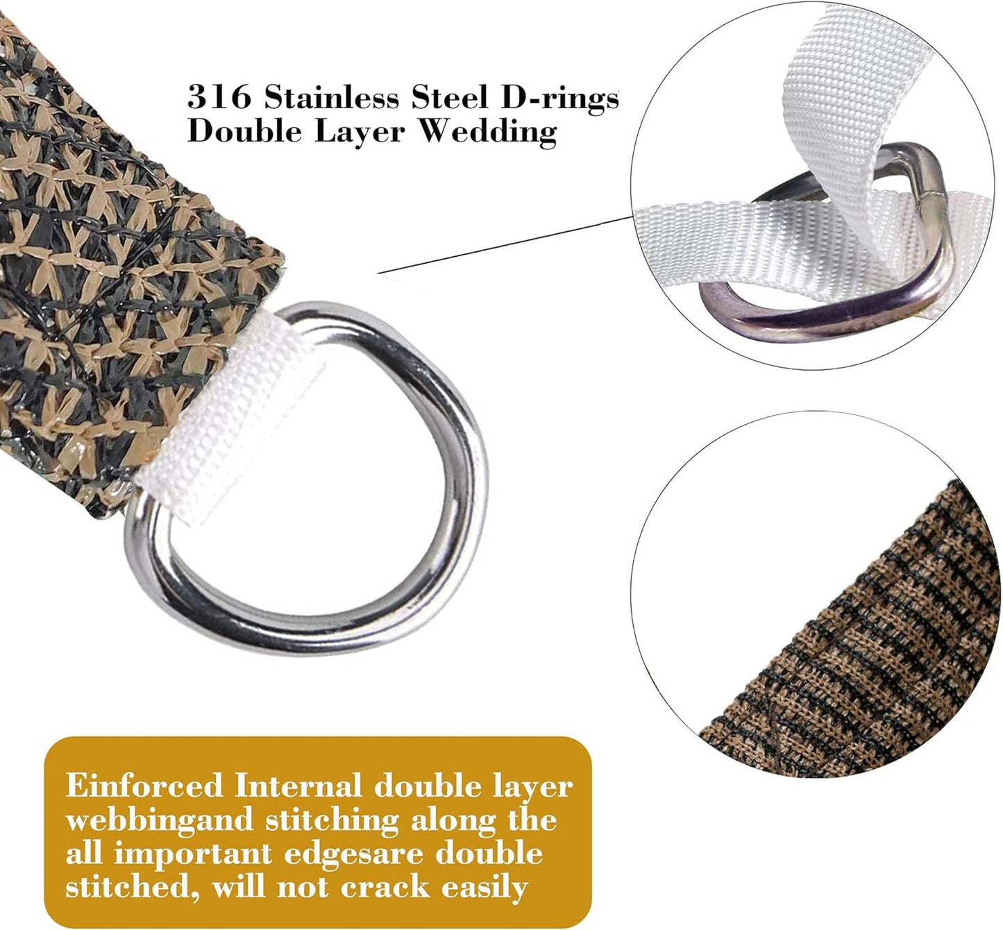 11' x 22' Brown Rectangle Sun Shade Sail SSP1212 Canopy Durable Fabric UV Block Awning,We Make Custom Orders