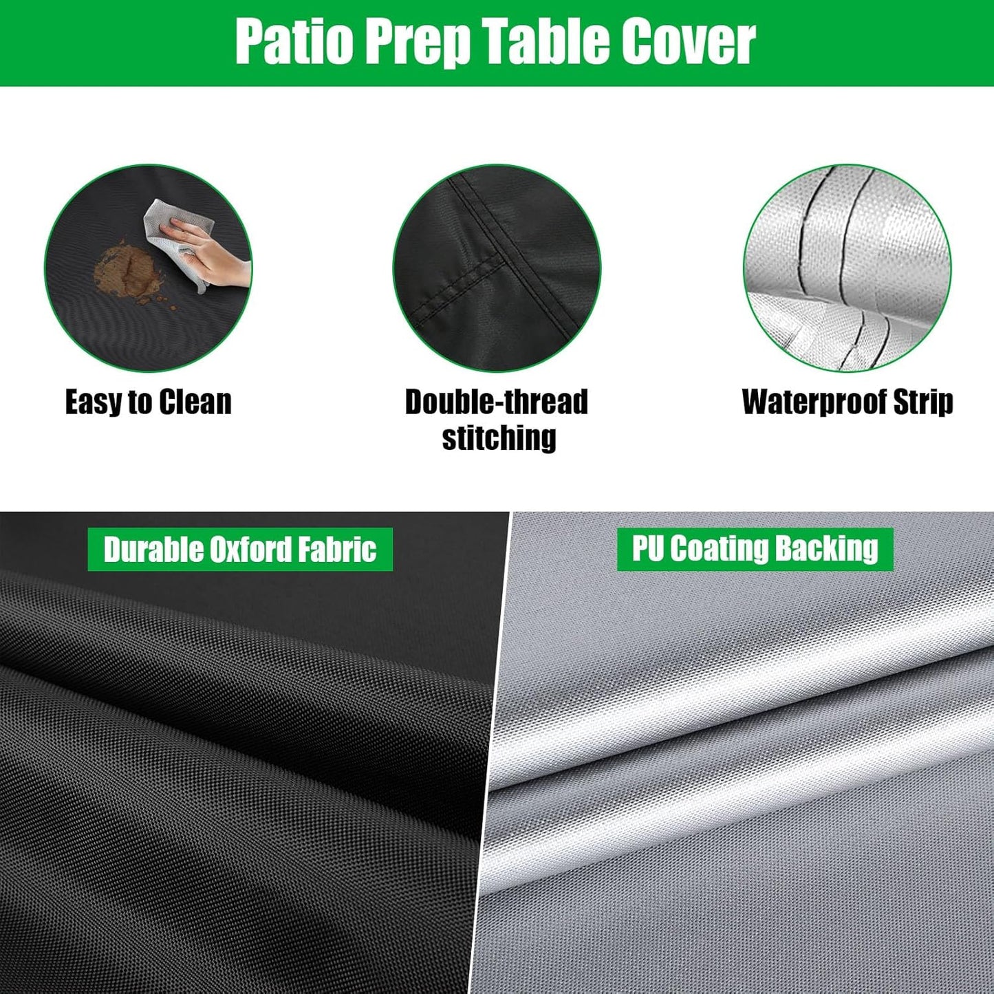 Outdoor Prep Table Cover - 30x30x35 Inch, Waterproof Stainless Steel, Outdoor Kitchen Grill Bbq Food Prep Cart Cover