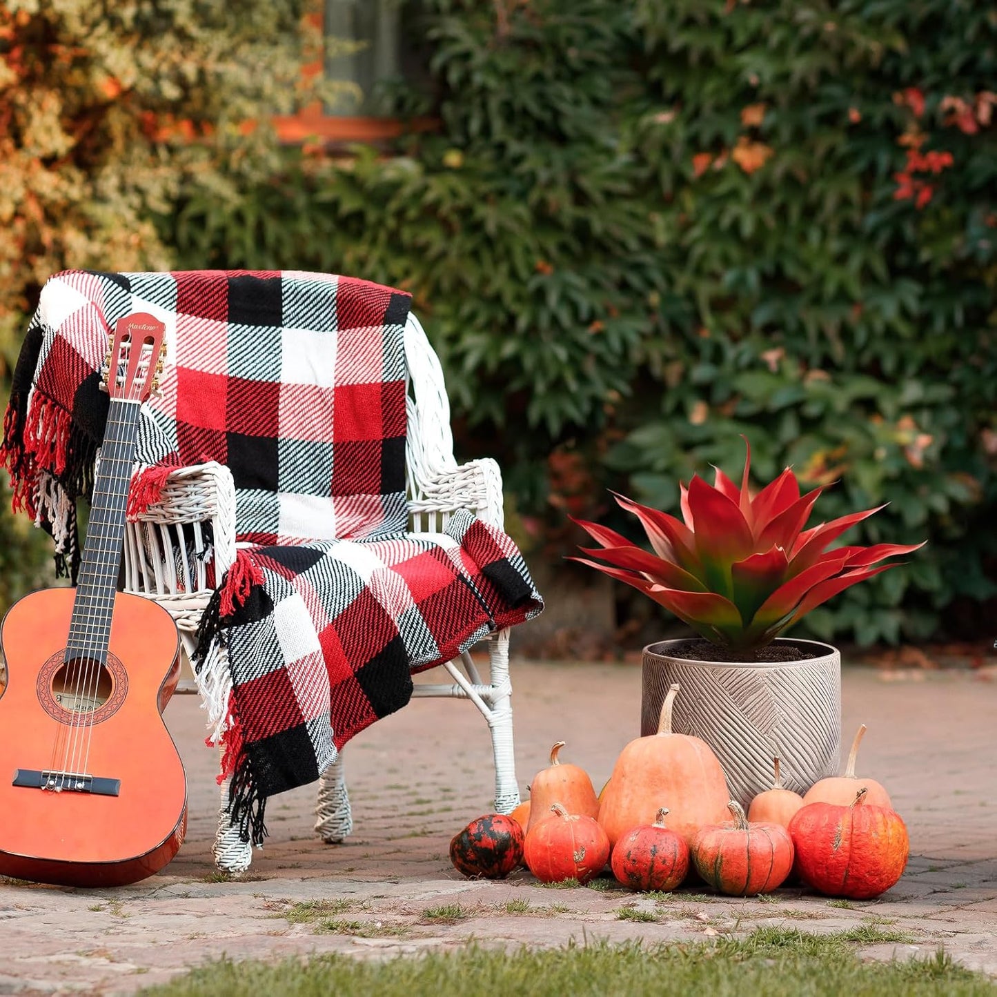 Velener Fall Fake Agave Artificial Plant, Red Fake Succulent Plant for Room Decor, Unpotted Faux Agave Stems Plant for Fall Outdoor/Indoor Decor, 18 inches, Set of 2