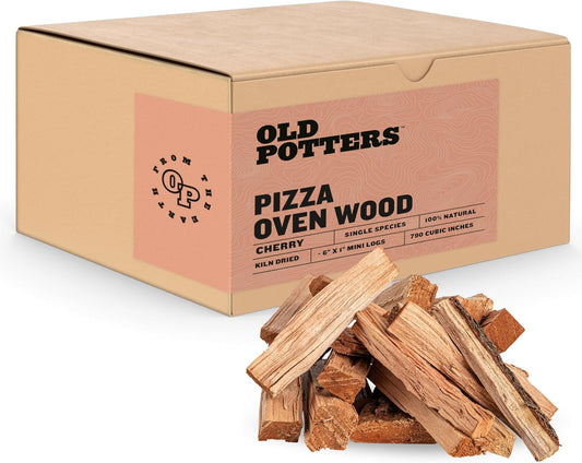 Kiln Dried ~6 x 0.5-1.5 Inch Mini Pizza Oven Cooking Logs, Wood Logs for Grills and Smokers, Solo Stove Mesa XL (790 Cubic Inches), Cherry
