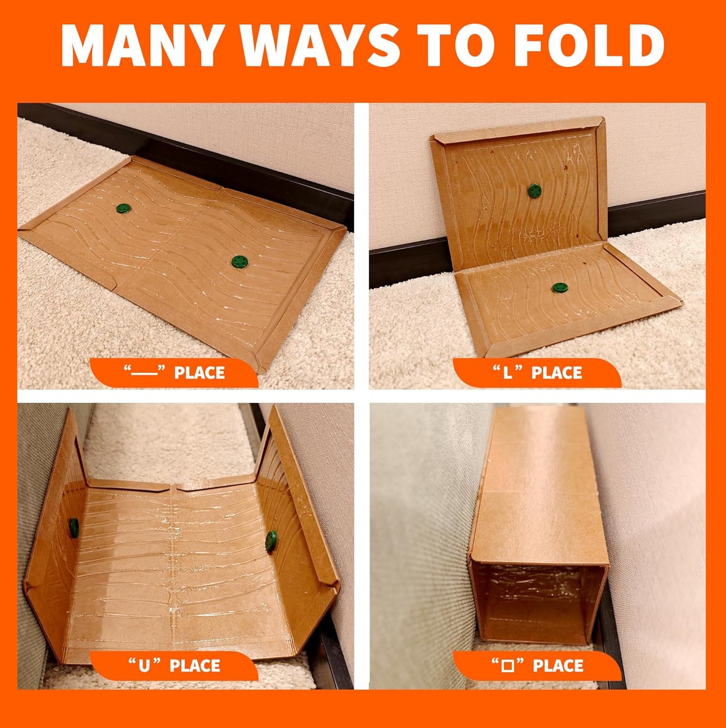 12 Pack Glue Mouse Traps Indoor for Home, Large Sticky Mouse Traps for Inside House, Pre-Baited Adhesive Non-Toxic Glue Traps for Mice Rats, Snakes, Lizard, Insect(13.5" x 8.5")