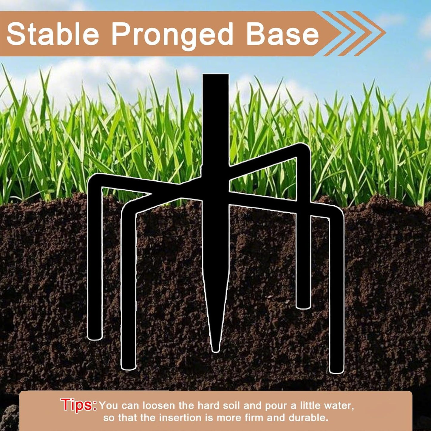 Metal Bird Bath for Outdoors, 12" Dia Bowl with Stable Upgrades Stake Birdbaths Garden Yard Lawn Decor 0.7 Gallon