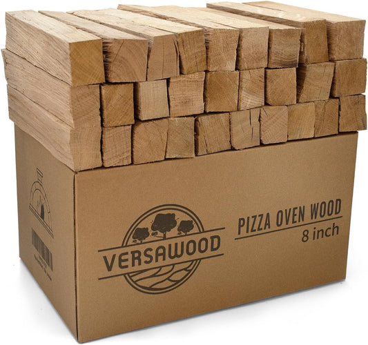 Kiln-Dried Oak Wood for Pizza Ovens, 8-Inch Barkless Logs, Ideal for Ooni, Gozney, Solo Stove, and Other Wood-Fired Pizza Ovens- Approx. 15lbs